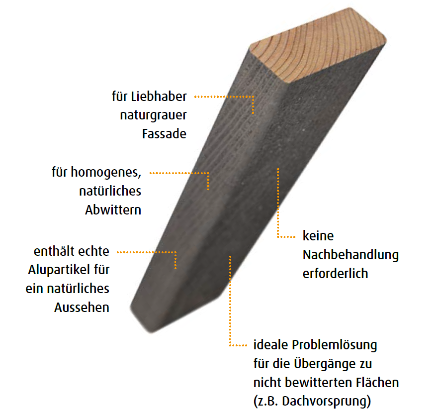 Holz-Fassade, vorvergraute Fassade, Häussermann - Vorteile